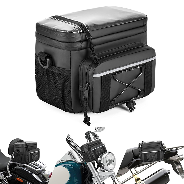 Waterproof Motorcycle Handlebar Bag, Dirtbike Handlebar Bag for Cruiser Softail Dyna Sportsters, Bicycle Tool Storage